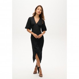 Дамска рокля Superdry Womens Short-Sleeve Midi Tea Dress - Black дамска,рокля,дамски,поли,и,рокли,superdry,women,s,short,sleeve,midi,tea,dress,black