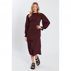 рокля,дамски,поли,и,рокли,violet,romance,midi,dress,ld99,chocolate