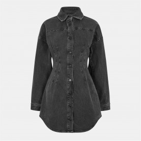 Рокля GOOD AMERICAN Women's Shaped Denim Shirt Dress - k418 рокля,дамски,поли,и,рокли,good,american,women's,shaped,denim,shirt,dress,k418