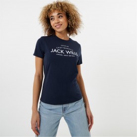 тениска,дамски,тениски,jack,wills,forstal,boyfriend,logo,t,shirt,navy