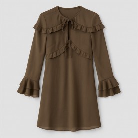 рокля,дамски,поли,и,рокли,дамски,облекла,размер,i,saw,it,first,ruffle,mini,dress,brown