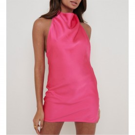 рокля,дамски,поли,и,рокли,pretty,lavish,women's,cowl,neck,mini,dress,fuchsia