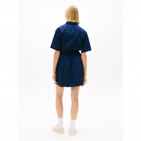 Рокля Tommy Jeans Women's Shirt Dress - Dark Night Navy рокля,дамски,поли,и,рокли,tommy,jeans,women's,shirt,dress,dark,night,navy