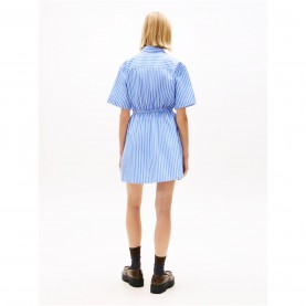 Рокля Tommy Jeans Women's Shirt Dress - Emp Blue/St рокля,дамски,поли,и,рокли,tommy,jeans,women's,shirt,dress,emp,blue,st
