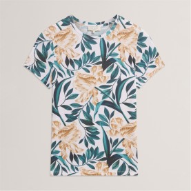 тениска,дамски,тениски,дамски,топове,ted,baker,ted,printed,t,shirt,ld61,cream