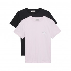 Тениска Calvin Klein Jeans CKJ A-Logo 2Pk Tee Ld63 - Pink/Black тениска,дамски,топове,calvin,klein,jeans,ckj,a,logo,2pk,tee,ld63,pink,black
