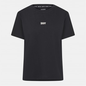 тениска,дамски,топове,dkny,logo,tee,ld99,black