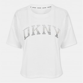 тениска,дамски,топове,dkny,logo,tee,ld99,wht,wht,silver