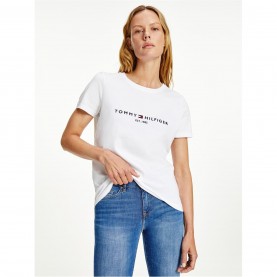 тениска,дамски,топове,tommy,hilfiger,essential,t,shirt,white,ybr