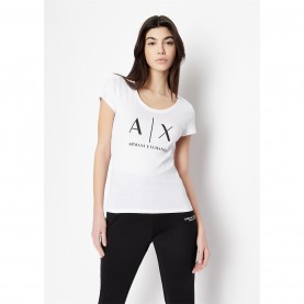 тениска,дамски,топове,armani,exchange,logo,t,shirt,white
