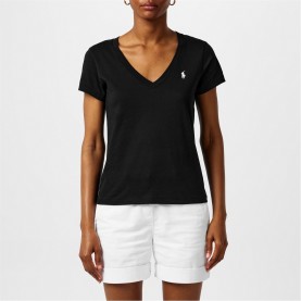 тениска,дамски,топове,polo,ralph,lauren,jersey,v,neck,t,shirt,polo,black