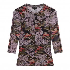 Ted Baker Mesh Print Top - Black дамски,горнища,размер+,ted,baker,mesh,print,top,black