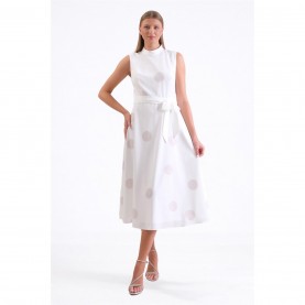 рокля,дамски,поли,и,рокли,дамски,облекла,размер,ella,boo,ella,polka,dot,midi,ivory,with,beige,spot,dress,stone,spot