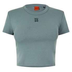 тениска,дамски,топове,hugo,logo,t,shirt,open,green