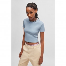 тениска,дамски,топове,hugo,women's,delanor,cropped,t,shirt,bright,purple