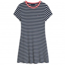 Дамска рокля Tommy Jeans Womens Skater Dress - Navy/Stripe дамска,рокля,дамски,поли,и,рокли,tommy,jeans,women,s,skater,dress,navy,stripe