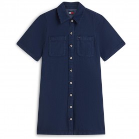 Дамска рокля Tommy Jeans Womens A Line Dress - Denim Medium дамска,рокля,дамски,поли,и,рокли,tommy,jeans,women,s,a,line,dress,denim,medium