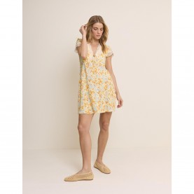 рокля,дамски,поли,и,рокли,nobodys,child,aida,short,sleeve,mini,dress,yellow