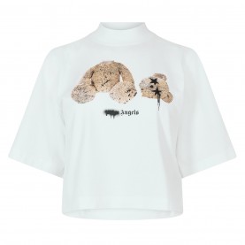 тениска,дамски,топове,palm,angels,women's,t,shirt,white,brown