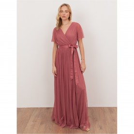 рокля,дамски,поли,и,рокли,anaya,with,love,anaya,with,love,recycled,faded,rose,tulle,faux,wrap,short,sleeve,maxi,dress,faded,rose