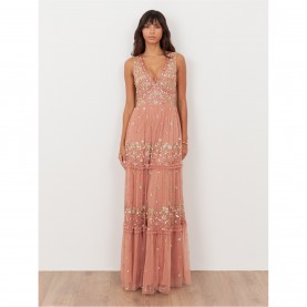 рокля,дамски,поли,и,рокли,maya,deluxe,maya,terracotta,pink,embellished,sleeveless,maxi,dress,terracotta,pink