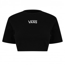 Тениска Vans Women's Flying V Crew Cropped Black T-Shirt - Black тениска,дамски,топове,vans,women's,flying,v,crew,cropped,black,t,shirt,black