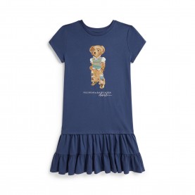 Тениска Polo Ralph Lauren Kids Bear T-Shirt Dress - Old Royal тениска,polo,ralph,lauren,kids,bear,t,shirt,dress,old,royal