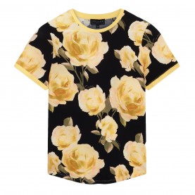 тениска,дамски,тениски,дамски,топове,ted,baker,women's,floral,print,t,shirt,black