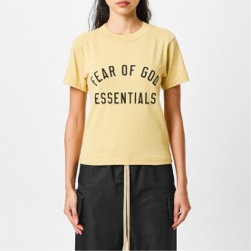 FEAR OF GOD ESSENTIALS Tri-Blend Crewneck Tee - Amber дамски,топове,fear,of,god,essentials,tri,blend,crewneck,tee,amber