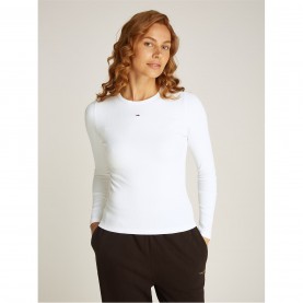 тениска,дамски,топове,tommy,jeans,long,sleeved,t,shirt,white