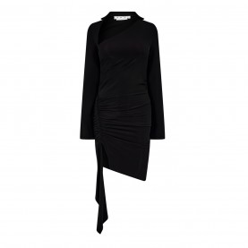 рокля,дамски,поли,и,рокли,off,white,drape,detail,mini,dress,black