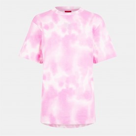 Тениска Hugo Women's Vintage Regular Fit T-Shirt - Medium Pink тениска,дамски,топове,hugo,women's,vintage,regular,fit,t,shirt,medium,pink