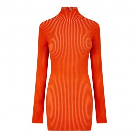 рокля,дамски,поли,и,рокли,off,white,long,sleeve,vanise,mini,dress,coral,red
