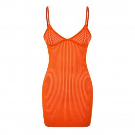 Рокля OFF WHITE Women's Vanise SL Mini Dress - Coral Red рокля,дамски,поли,и,рокли,off,white,women's,vanise,sl,mini,dress,coral,red