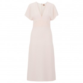Дамска рокля Boss Womens Dawinga Dress, Slim Fit Long Length - Bright Pink 676 дамска,рокля,дамски,поли,и,рокли,boss,women,s,dawinga,dress,slim,fit,long,length,bright,pink,676