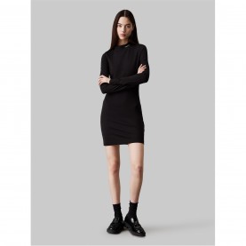 рокля,дамски,поли,и,рокли,calvin,klein,jeans,logo,elastic,milano,dress,black