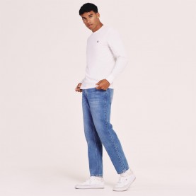 Дънки Jack Wills Tapered Jeans - Mid Indigo дънки,мъжки,дънки,jack,wills,tapered,jeans,mid,indigo
