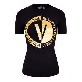 тениска,дамски,тениски,versace,jeans,couture,printed,logo,t,shirt,black,gld,g89