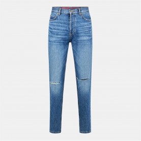 дънки,мъжки,дънки,hugo,rip,tapered,jeans,medium,blue,420