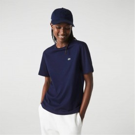 Тениска Lacoste Classic T Shirt - Navy Blue тениска,дамски,топове,lacoste,classic,t,shirt,navy,blue