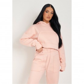 суичър,дамски,горнища,с,качулка,missy,empire,front,cropped,hoodie,peach