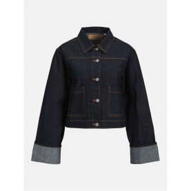 JJXX JJXX Fold Up Denim J Ld62 - Dark Blue Denim дамски,жилетки,дамски,палта,и,якета,размер+,дамски,облекла,размер,jjxx,jjxx,fold,up,denim,j,ld62,dark,blue,denim