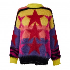 блуза,дамски,плетени,дрехи,дамски,топове,palm,angels,stars,sweater,yellow,purple