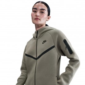 Дамски суичър Nike Womens Tech Fleece Zip Hoodie - LIGHT ARMY/BLAC дамски,суичър,дамски,горнища,с,качулка,nike,women,s,tech,fleece,zip,hoodie,light,army,blac