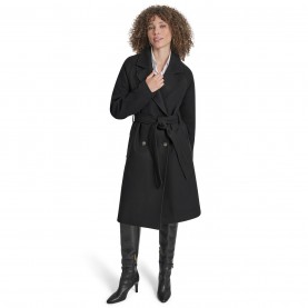Палто DKNY DKNY X60 Wrap Coat Ld54 - Black палто,дамски,якета,и,палта,dkny,dkny,x60,wrap,coat,ld54,black