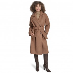 Палто DKNY DKNY X60 Wrap Coat Ld54 - Dark Camel палто,дамски,якета,и,палта,dkny,dkny,x60,wrap,coat,ld54,dark,camel