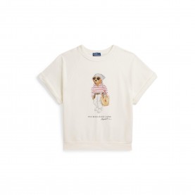 Дамска блуза Polo Ralph Lauren Womens Cropped Sweatshirt - WARM WHITE дамска,блуза,дамски,ежедневни,облекла,polo,ralph,lauren,women,s,cropped,sweatshirt,warm,white