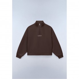 дамски,горнища,с,качулка,дамски,ежедневни,облекла,napapijri,napa,almas,half,zip,womens,brown