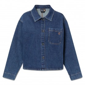 Дамско яке Timberland Womens Long-Sleeve Oversized Fit Denim Jacket - Slate Blue дамско,яке,дамски,якета,и,палта,timberland,women,s,long,sleeve,oversized,fit,denim,jacket,slate,blue