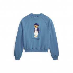 Дамска блуза Polo Ralph Lauren Womens Bear Crew Sweatshirt - Camp Blue дамска,блуза,дамски,ежедневни,облекла,polo,ralph,lauren,women,s,bear,crew,sweatshirt,camp,blue